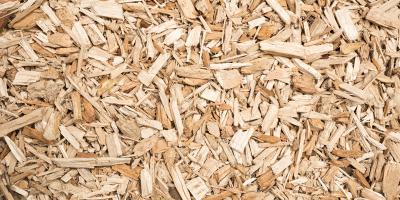 Close up view of wood chips