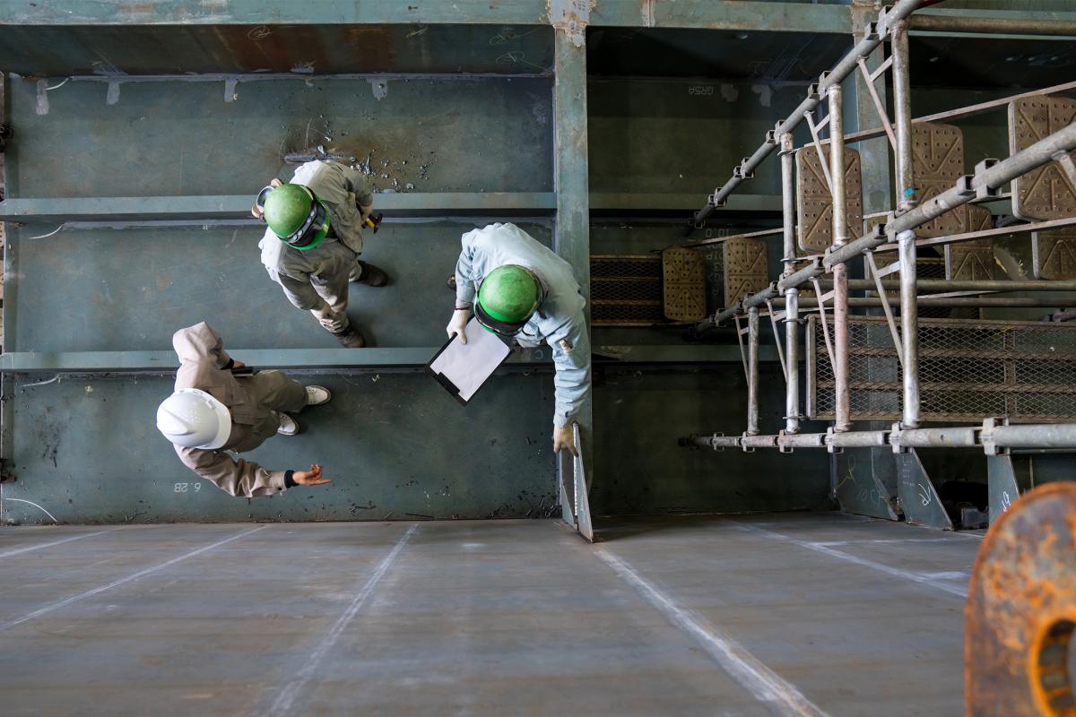 workers on site