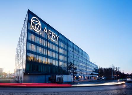 afry office Solna clear blue skies