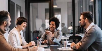 Warm-spirited business meeting