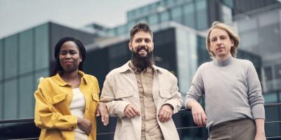 Three AFRY employees photographed outdoors