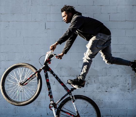 Man on bike