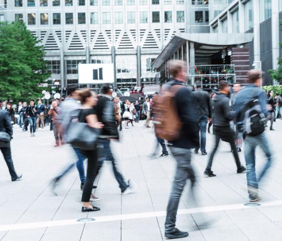 people walking in an open area