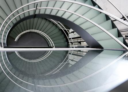 Stairs in grey with concrete