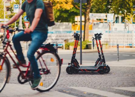 Electric scooters.
