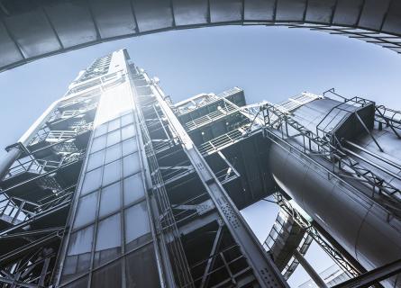 Modern outdoor fuel factory facility
