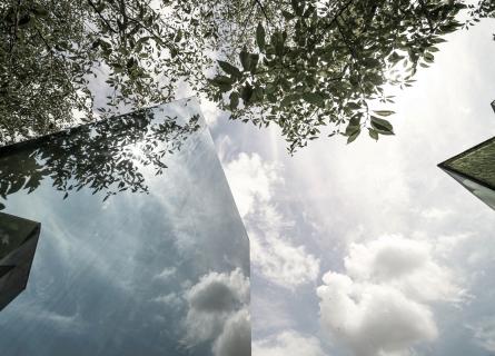 Reflection on modern building