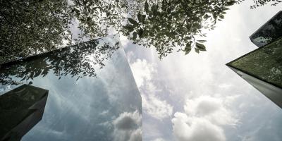Reflection on modern building