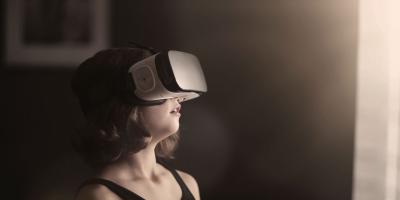 Girl with VR headset