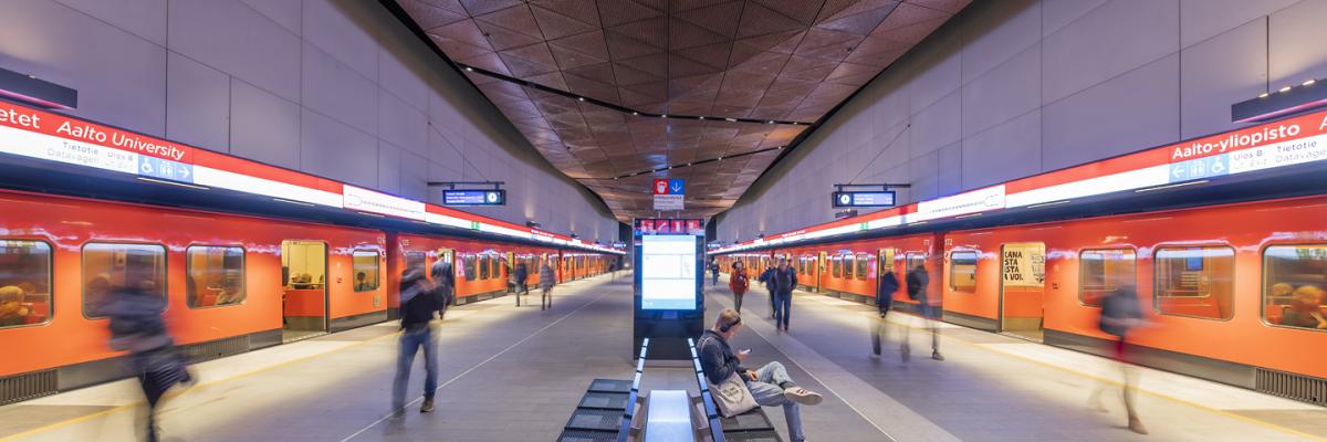 Subway station platform area