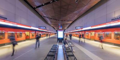 Subway station platform area