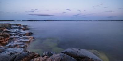 Water: sea and rocks on the shore