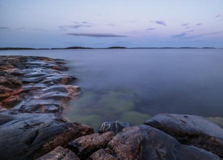 Water: sea and rocks on the shore