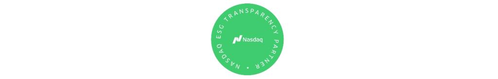 Nasdaq ESG Transparency Partner logo - bright green circle