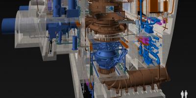 Digital 3D modell of Dant de Drance powerhouse