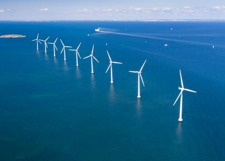 Wind turbines in the sea