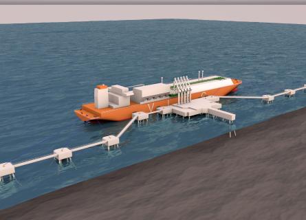 Visualisation of LNG jetty terminal