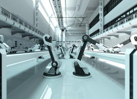 AI Robots in Manufacturing plant