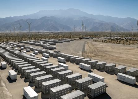 Battery storage next to wind farm