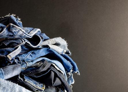 Lots of jeans for recycling