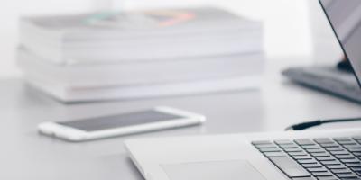 Computer document on desk