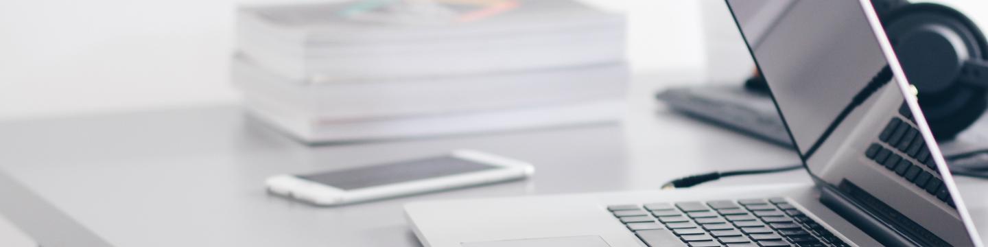 Computer document on desk