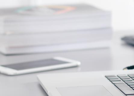 Computer document on desk